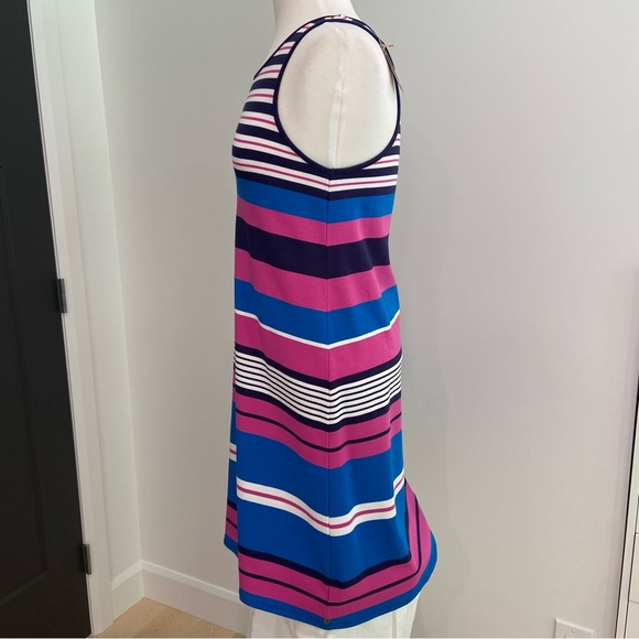 Hatley Bella mini dress nautical coastal stripes blue white pink sleeveless Smal - Picture 5 of 13